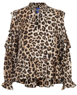 Cras Marguerite Leopard Blouse