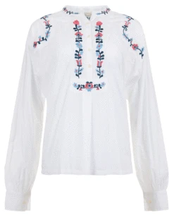 Dilli Grey Pastel White Folk Shirt