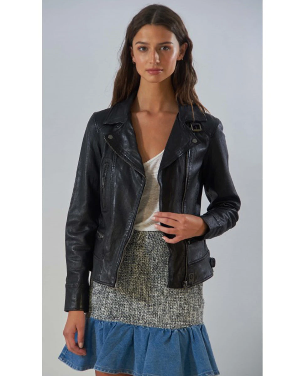 Oakwood Video Black Leather Jacket - Image 2