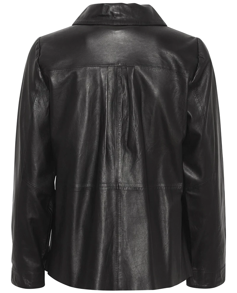 MDK Lucia Black Leather Shirt - Image 2