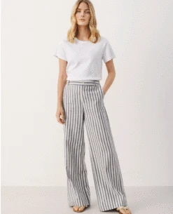 Part Two Ninnes Blue Stripe Trousers